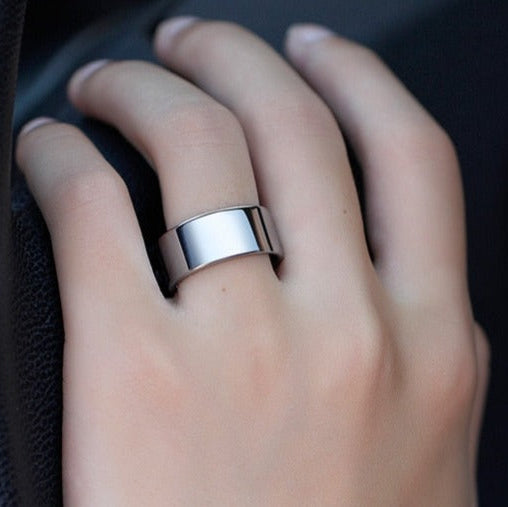 10mm Shiny Polished Tungsten Men's Ring - Promise Rings