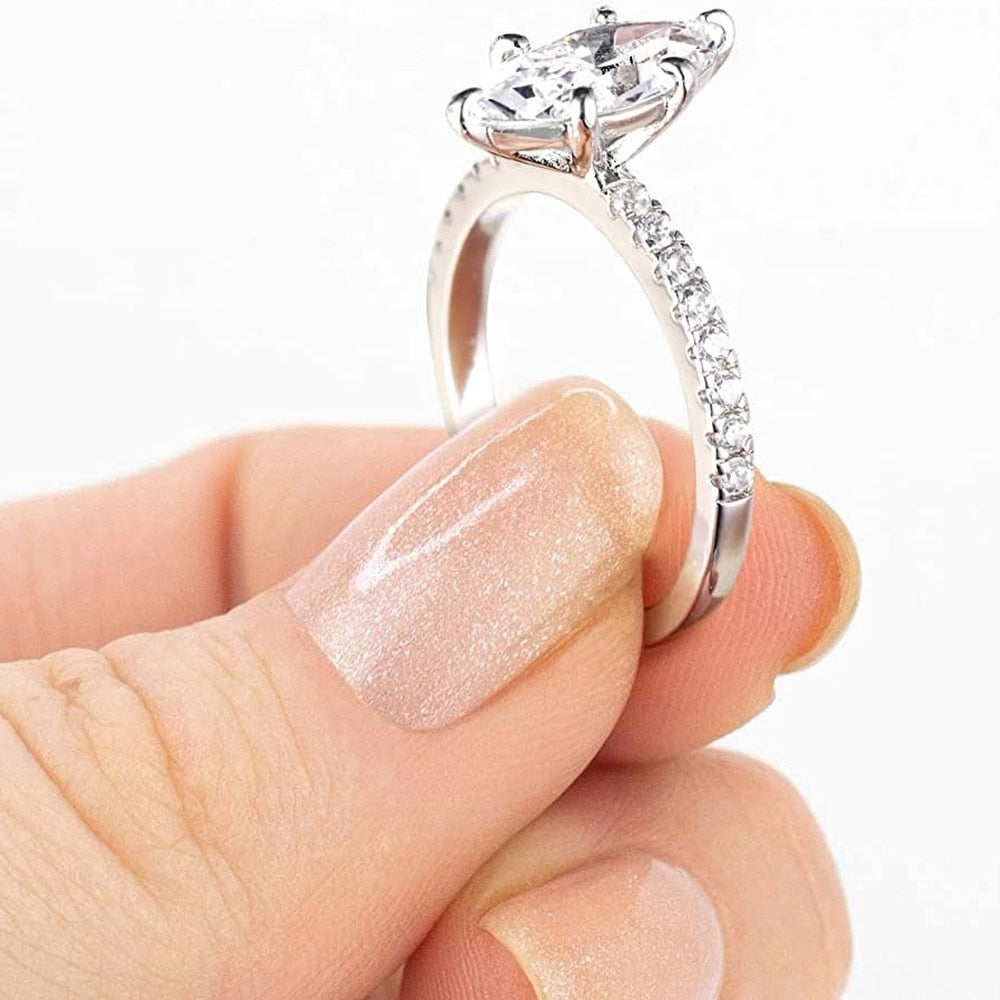 2ct Marquise Cut Cubic Zirconia 925 Sterling Silver Women's Ring - Promise Rings