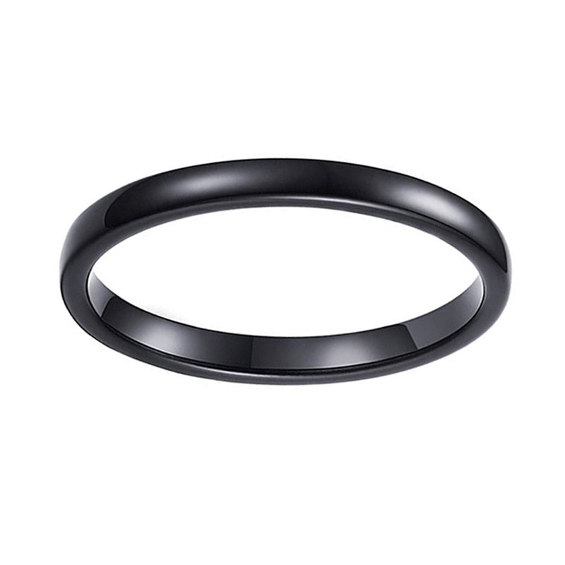 2mm Classic Minimalist Polished Women's Ring - Promise Rings