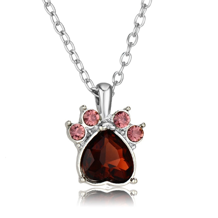 Paw Birthstone Necklaces - Necklaces