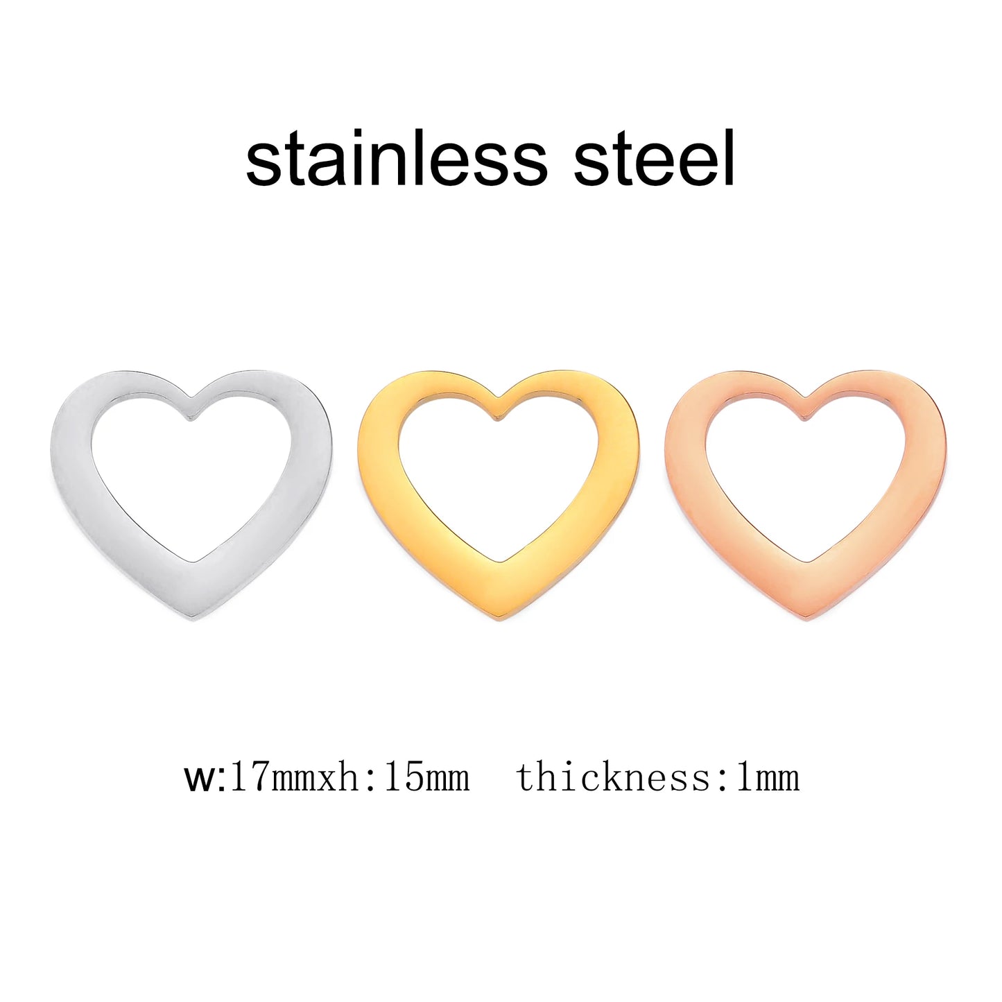 Polished Stainless Steel Hollow Heart Necklace – 1 to 5 Name Engravings (Women’s) - Necklaces