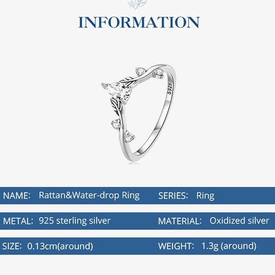 Nature-Inspired Sterling Silver Bee Ring – Honeycomb & Leaf Detail with Clear CZ (Women’s) - Promise Rings