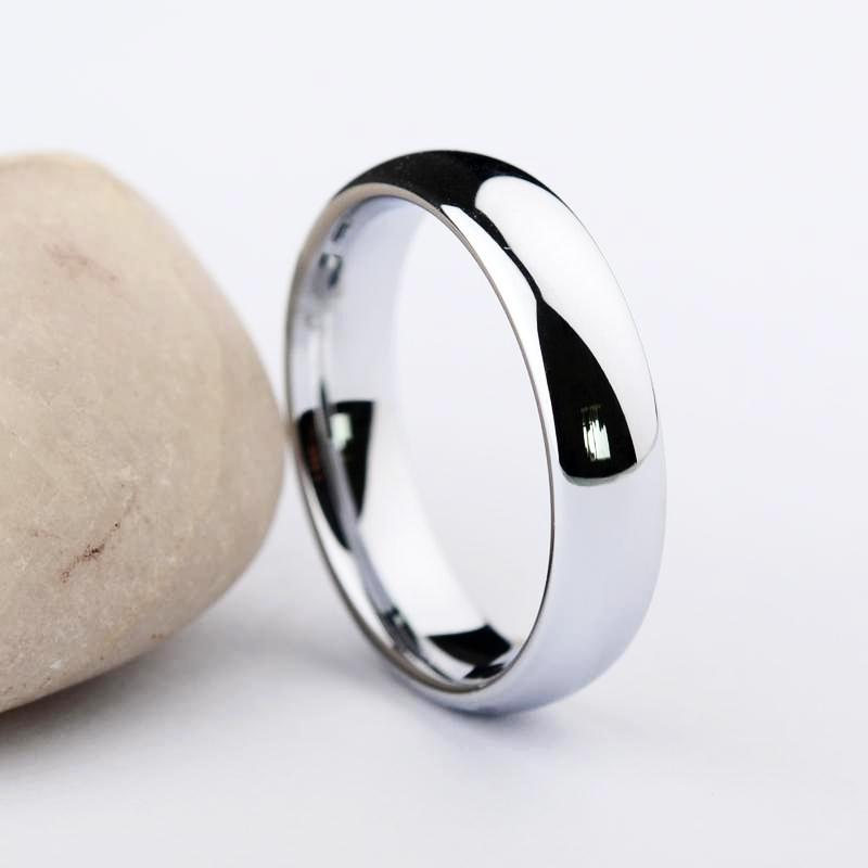 2mm to 6mm Silver Polished Tungsten Band Unisex Rings - Promise Rings