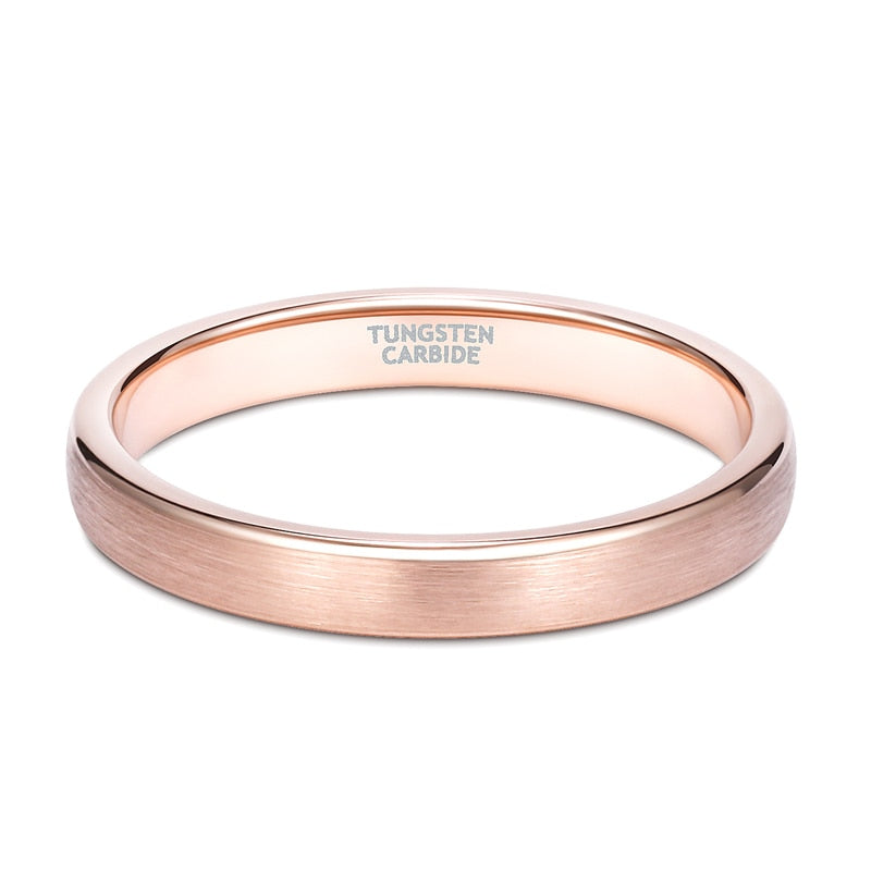 3mm or 5mm Minimalist Rose Gold Color Womens Ring - Promise Rings
