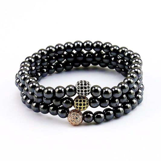 6mm Hematite Stone Bracelet (3 Styles) - Bracelets