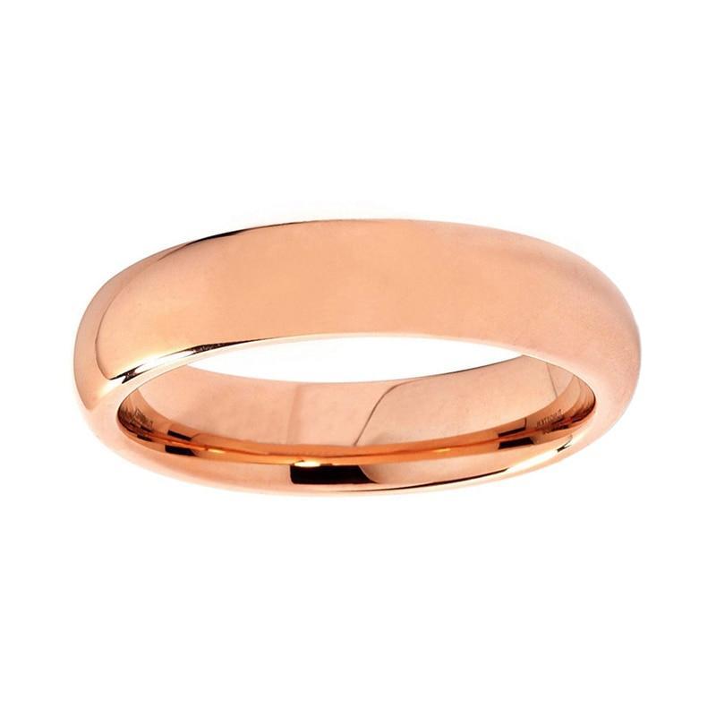 6mm Luxury Rose Gold Plated Tungsten Unisex Ring - Promise Rings