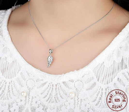 Angel Wing 925 Sterling Silver Necklace - Necklaces