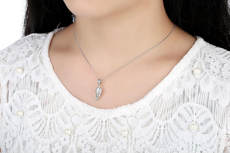 Angel Wing 925 Sterling Silver Necklace - Necklaces