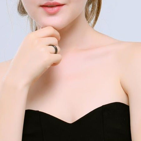 Black Her King and His Queen Couples Rings - Promise Rings