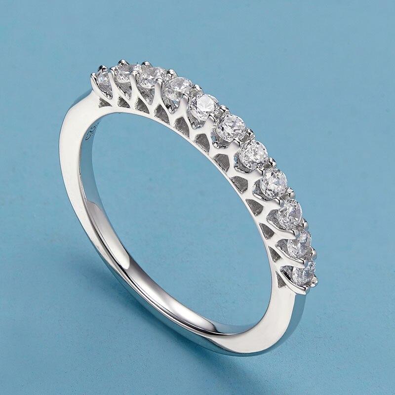 Elegant Cubic Zirconias 925 Sterling Silver Women's Ring - Promise Rings