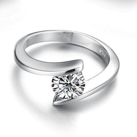 Eternity Round Cubic Zirconia Womens Ring - Promise Rings