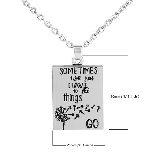 Let Things Go Silver Necklace - Necklaces