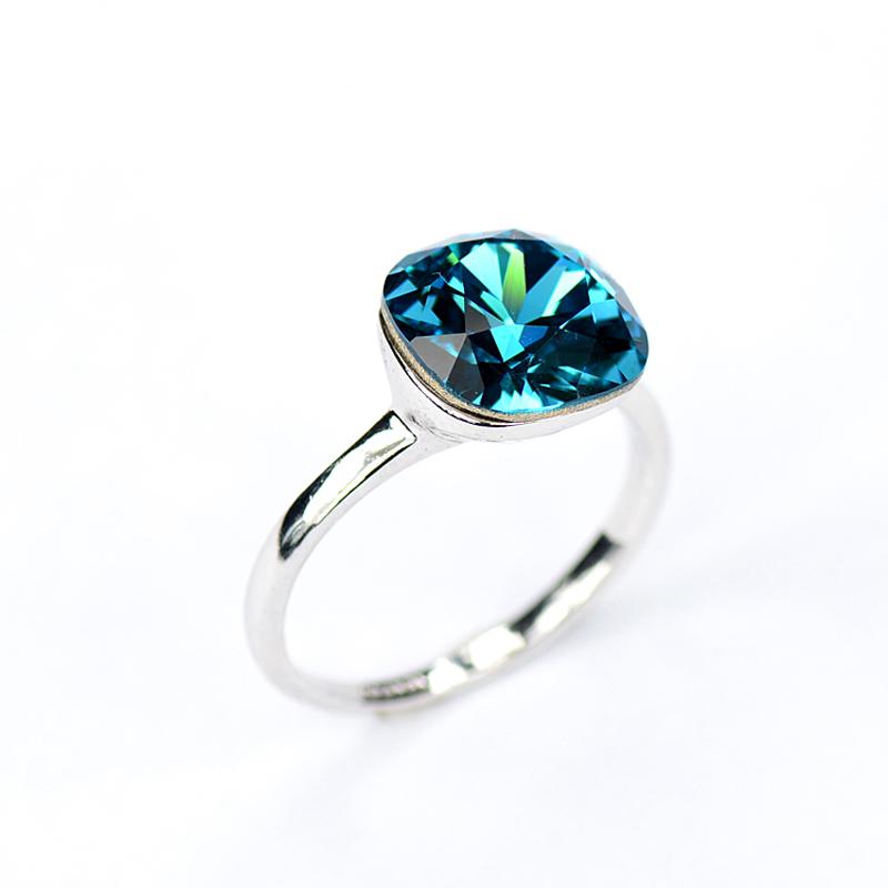 Ocean Blue Crystal Ring - Promise Rings