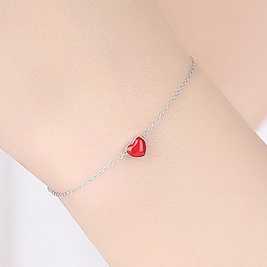 Romantic Heart 925 Sterling Silver Bracelet - Bracelets