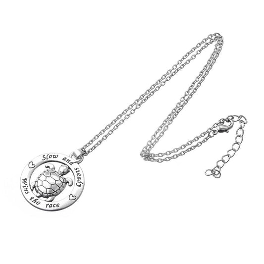 Slow And Steady Wins The Race Turtle Necklace - Necklaces