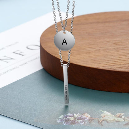 Personalized A-Z Initial Bar Necklace