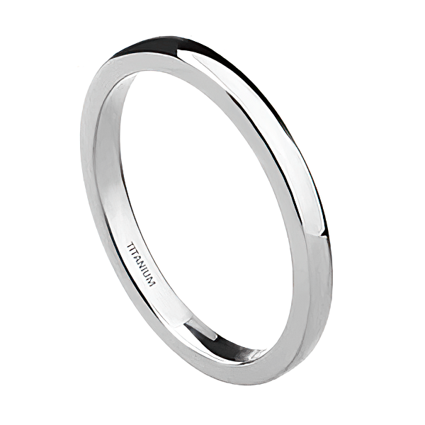2mm, 4mm or 6mm Smooth Polished Titanium Unisex Rings (2 colors) - Promise Rings
