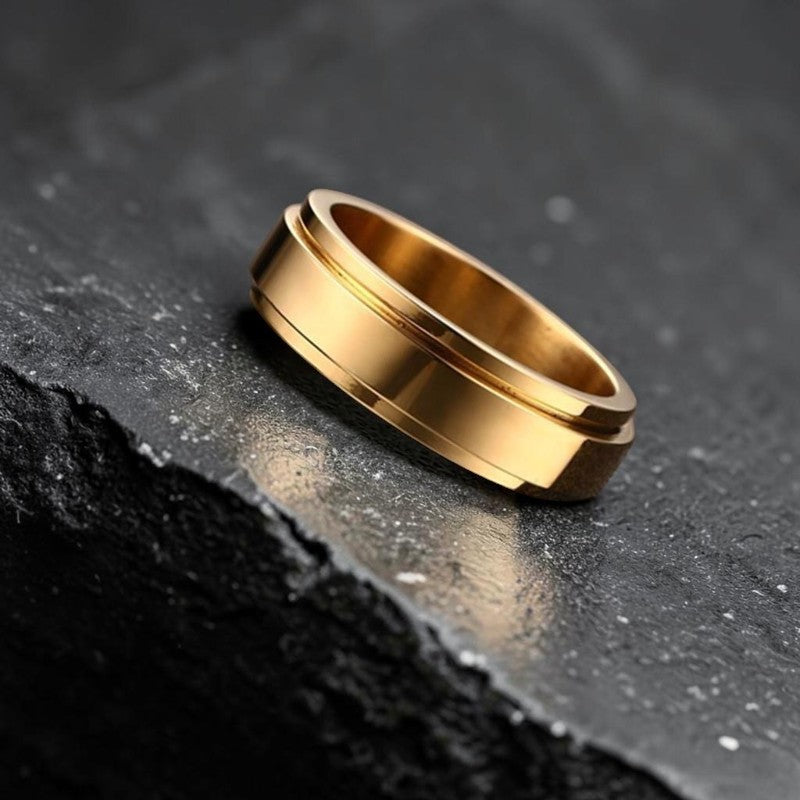 6mm & 8mm Custom Engraved Spinner Fidget Ring – Designed for Focus & Calm