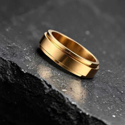 6mm & 8mm Custom Engraved Spinner Fidget Ring – Designed for Focus & Calm