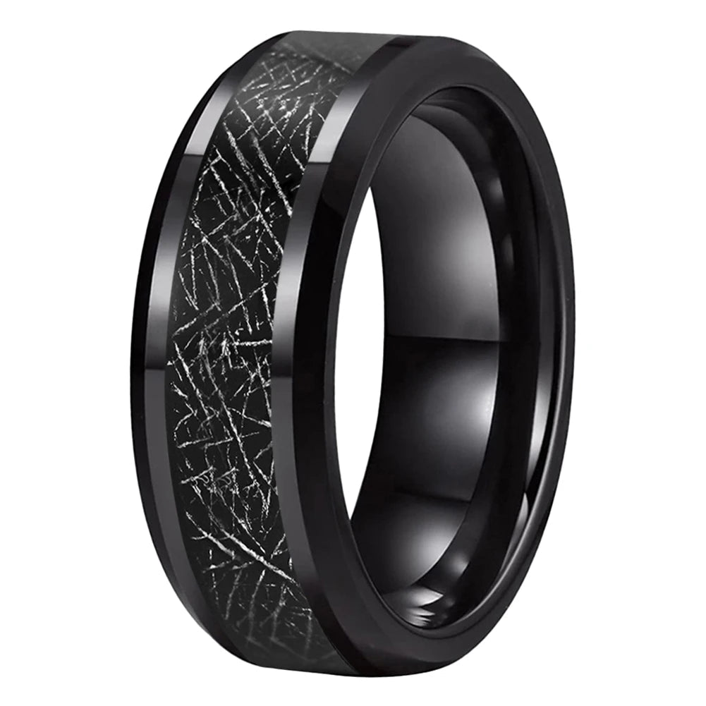 8mm Black Tungsten Band