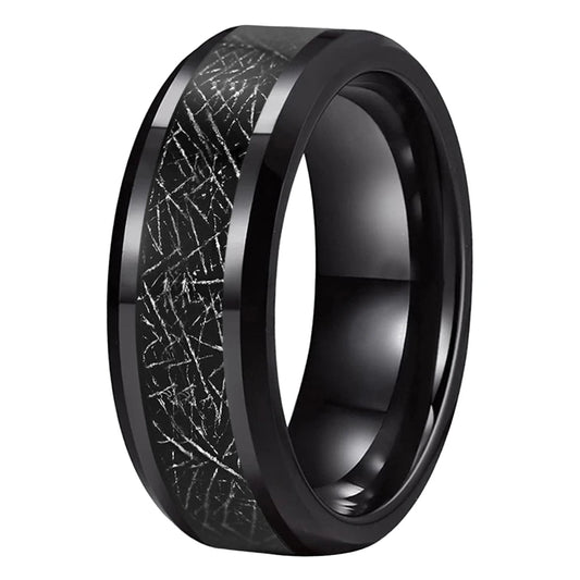 8mm Black Tungsten Band