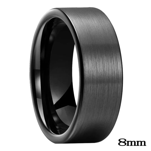 8mm Black tungsten ring