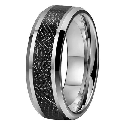 8mm Silver Tungsten Band