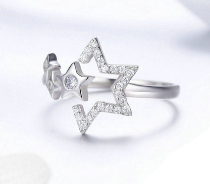 Star Cluster 925 Sterling Silver Ring – Dazzling CZ Constellation Symbol (Women’s) - Promise Rings
