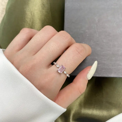 6mm 925 Sterling Silver Emerald Cut CZ Ring – Classic Elegance and Versatility (Women’s) - Promise Rings