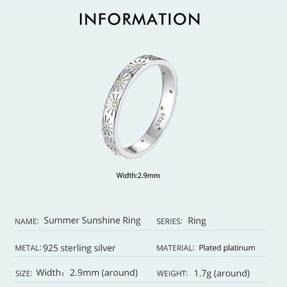 6mm Sterling Silver Seasons Ring – Four Symbolic Nature-Inspired Styles (Women's) - Promise Rings