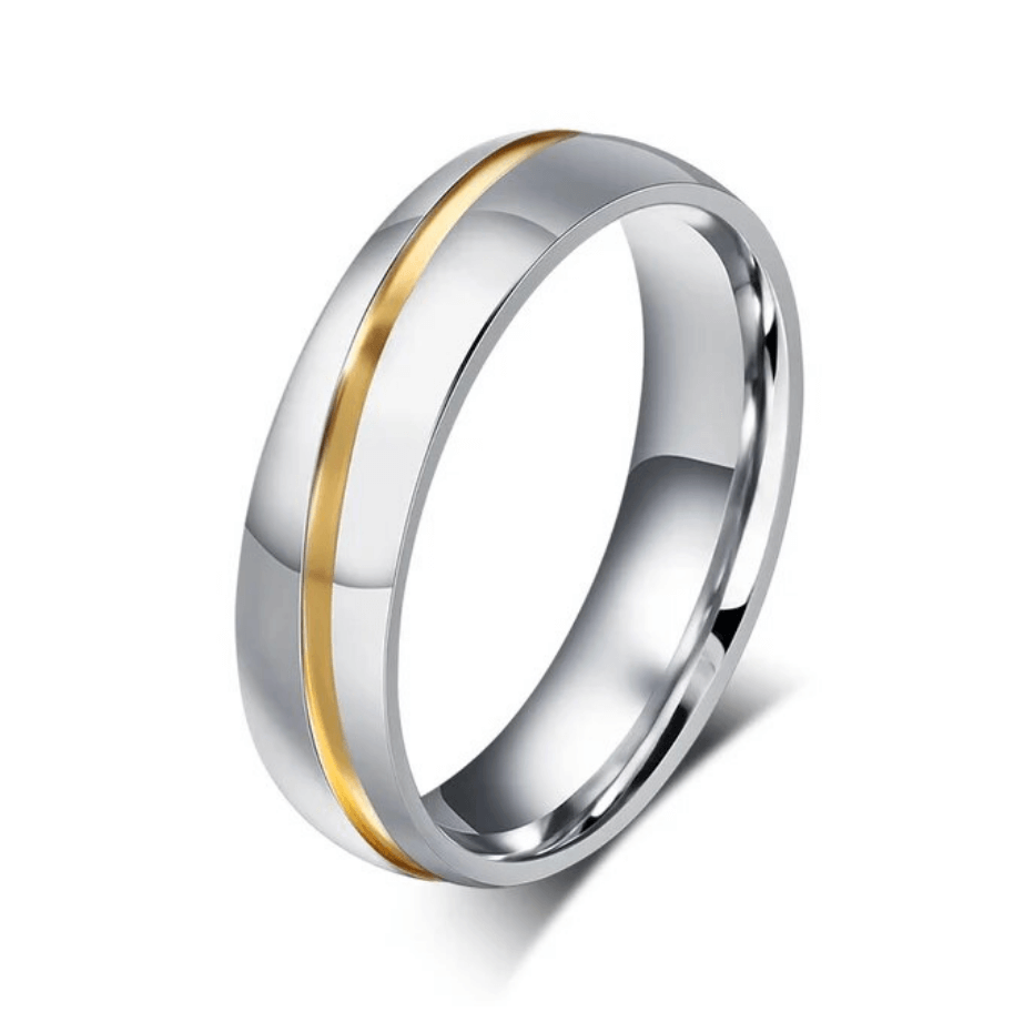 Men's Stainless Steel Wedding Ring with Satin Finish and Diagonal Groo –  Mens Wedding Rings