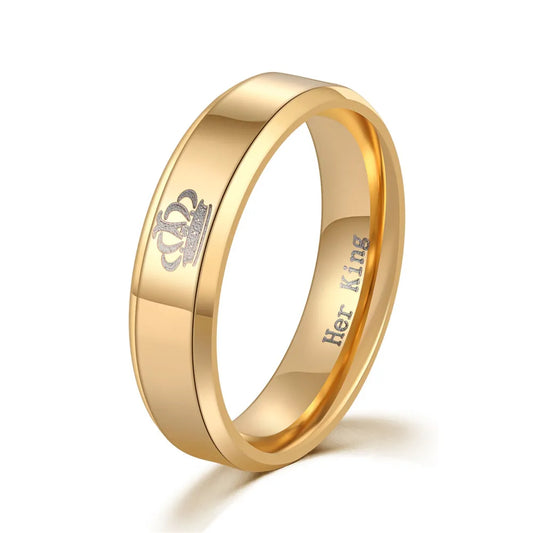 Her King & His Queen Gold Rings