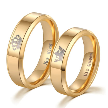 Her King & His Queen Gold Rings
