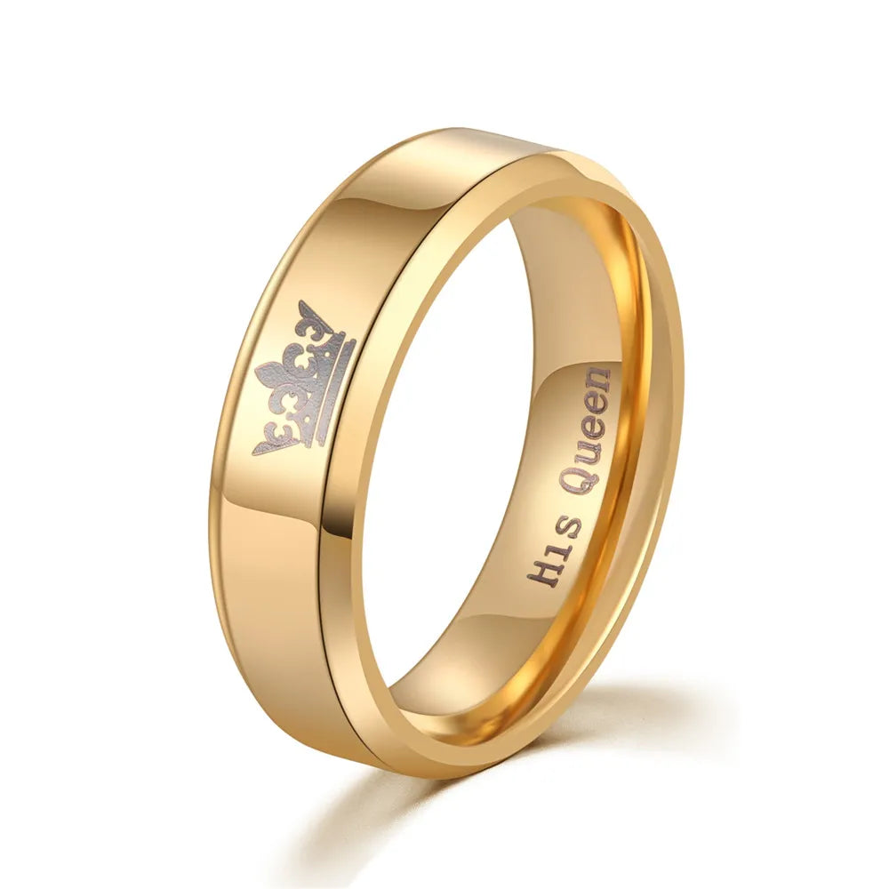Her King & His Queen Gold Rings