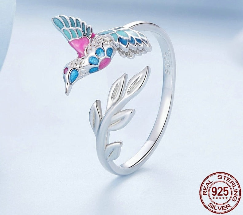 Authentic 925 Sterling Silver Peacock Finger Open Ring Jewelry For Women  Girls | eBay