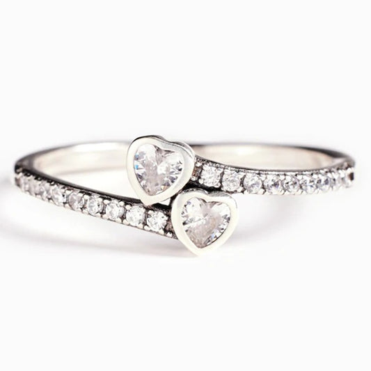 Heart to Heart 925 Sterling Silver Women's Ring