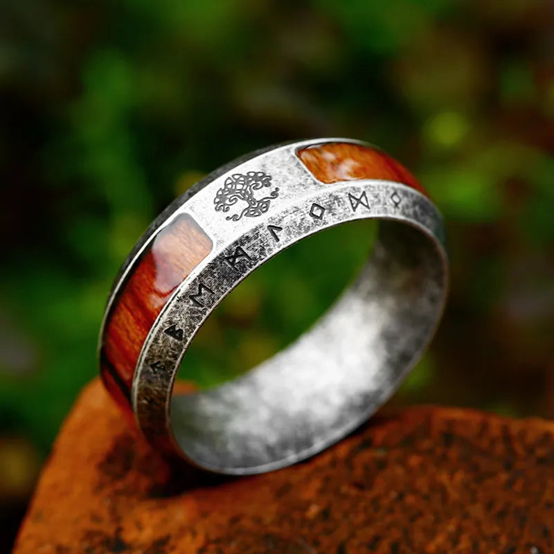 Viking Celtic Knot Rune Stainless Steel Rings Gold / US 13