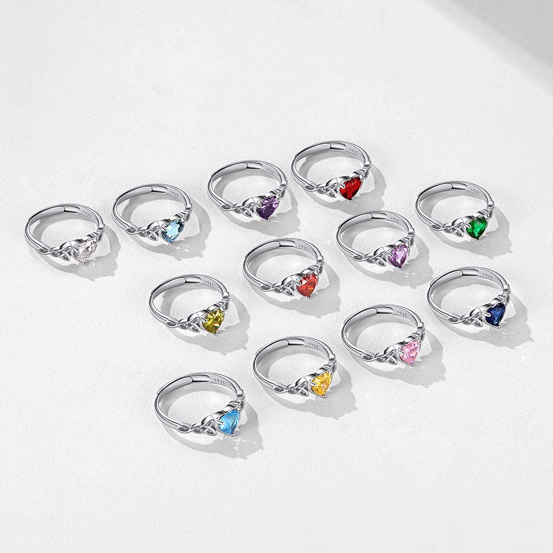 Personality Tail Refers Small Ring 100%925 Sterling Silver Ring For Women  Simple Heart Adjustable Children's Rings Fine Jewelry