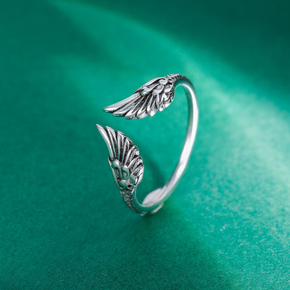 Vintage Opening Wings 925 Sterling Silver Women's Ring