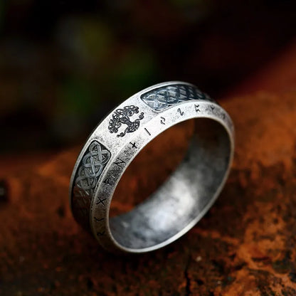 Tree Of Life & Celtic Knot Viking Runes Stainless Steel Unisex Rings (6 Styles)