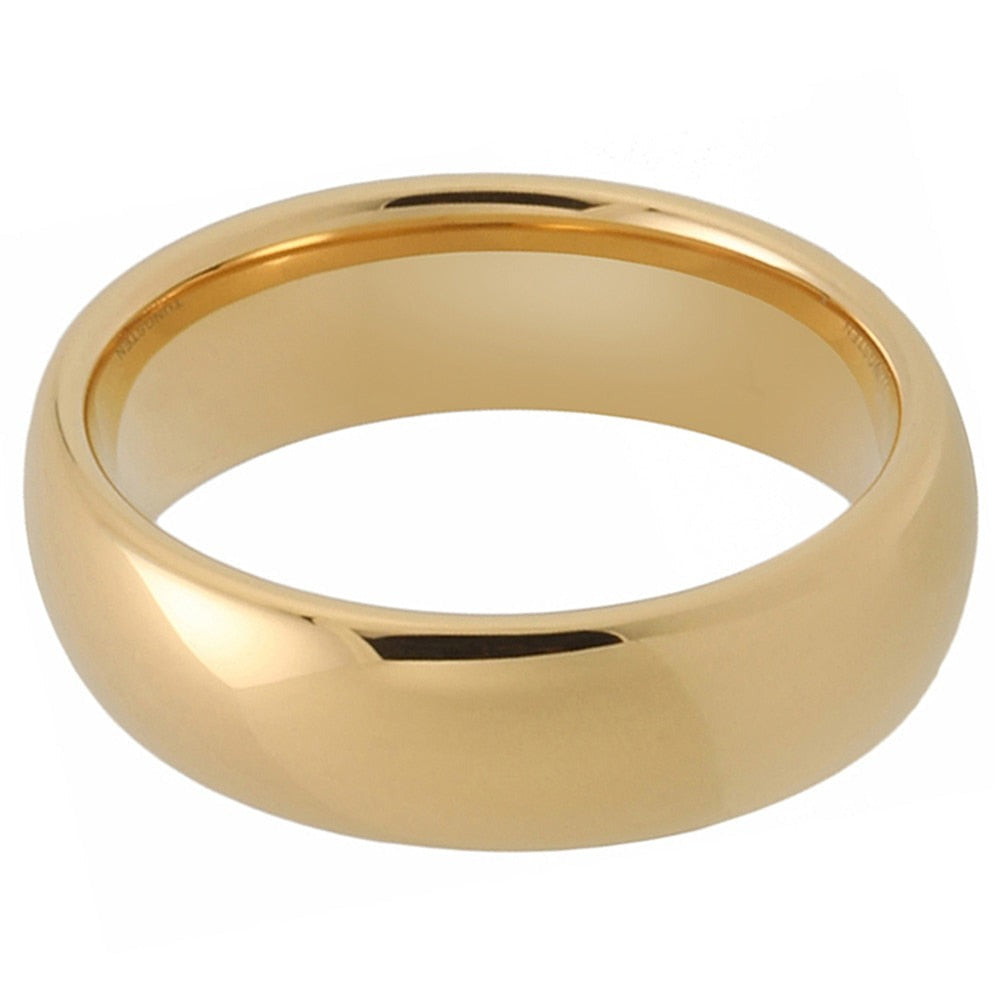 3mm, 5mm, 7mm I Love You Engraved Gold Color Tungsten Unisex Ring