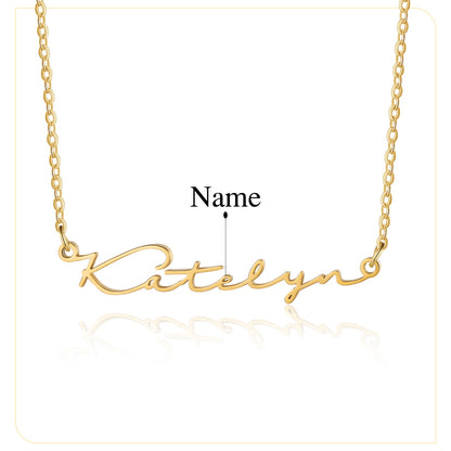 Personalized Nameplate 925 Sterling Silver & Stainless Steel Women's Necklace (3 Colors)