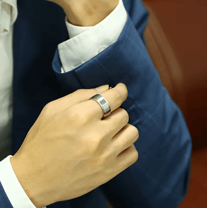 6mm & 8mm Custom Engraved Spinner Fidget Ring – Designed for Focus & Calm