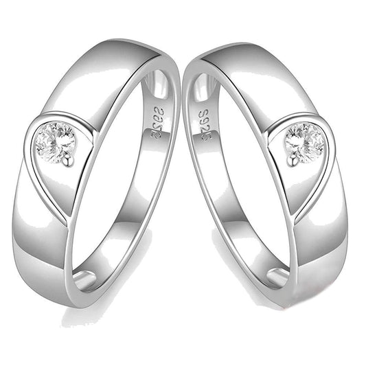 6mm Real Love Heart 925 Sterling Silver Couples Ring's