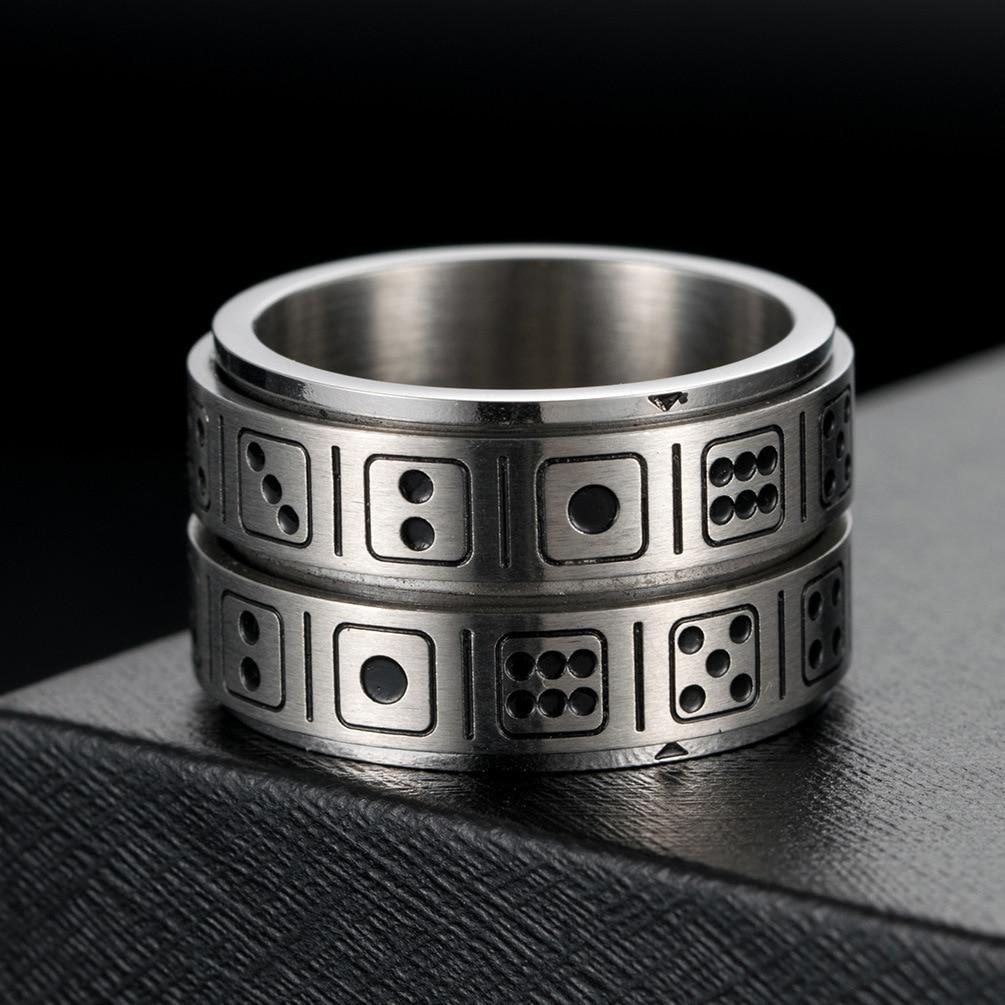 LionSteel AcornDice Steel key ring, stainless steel dice