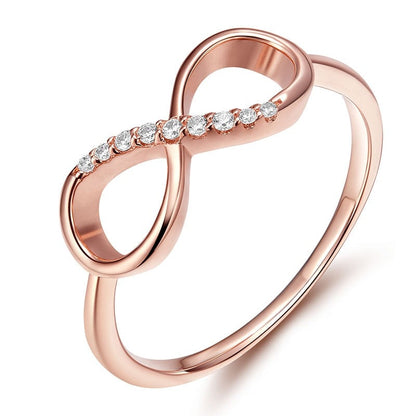 2.5mm Infinity Sterling Silver Womens Rings (2 Colors) - Promise Rings