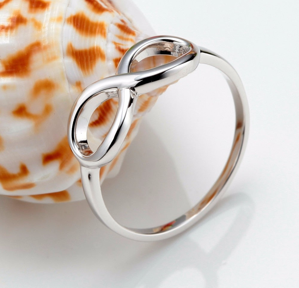 2.5mm Infinity Sterling Silver Womens Rings (2 Colors) - Promise Rings