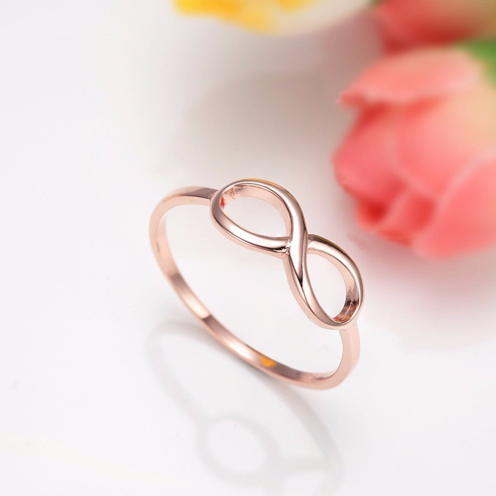 2.5mm Infinity Sterling Silver Womens Rings (2 Colors) - Promise Rings