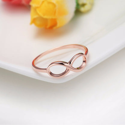 2.5mm Infinity Sterling Silver Womens Rings (2 Colors) - Promise Rings