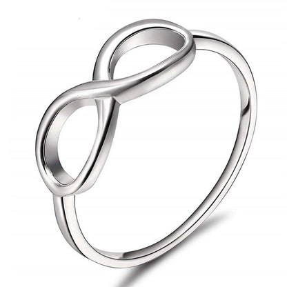 2.5mm Infinity Sterling Silver Womens Rings (2 Colors) - Promise Rings